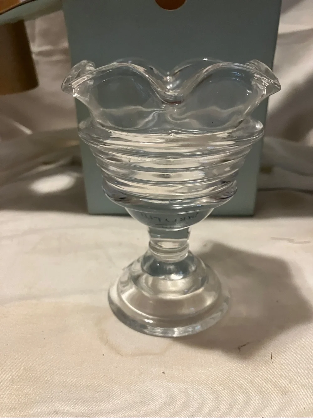 New. Partylite. Mini glass Sundae style candle holder